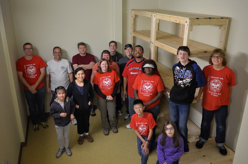 Troop 398 with family and friends.